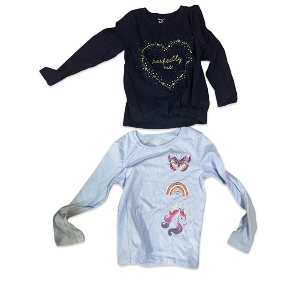 Lot of 2 Girls Shirts Sz 5 Carter’s & Jumping Beans